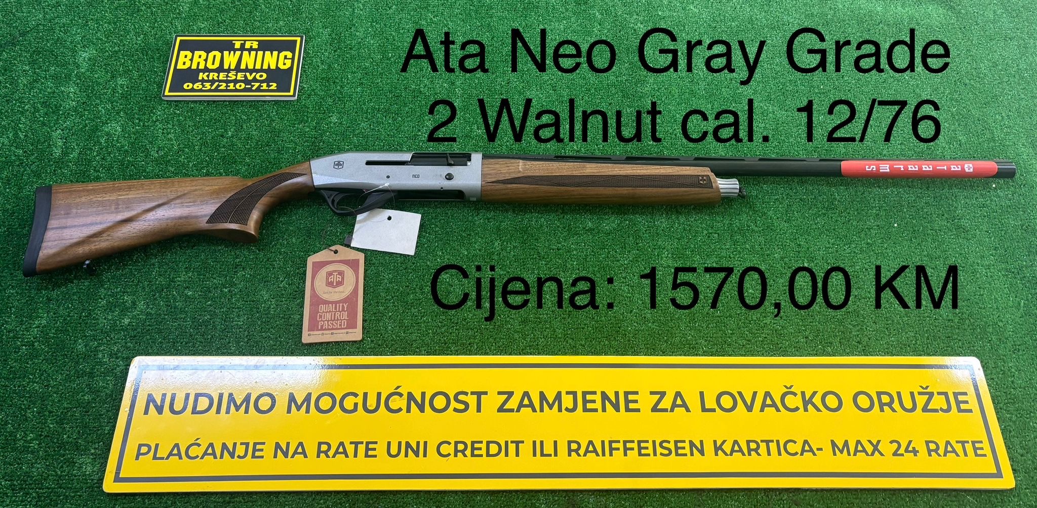Ata Neo Gray Grade 2 Walnut CAL. 12/76